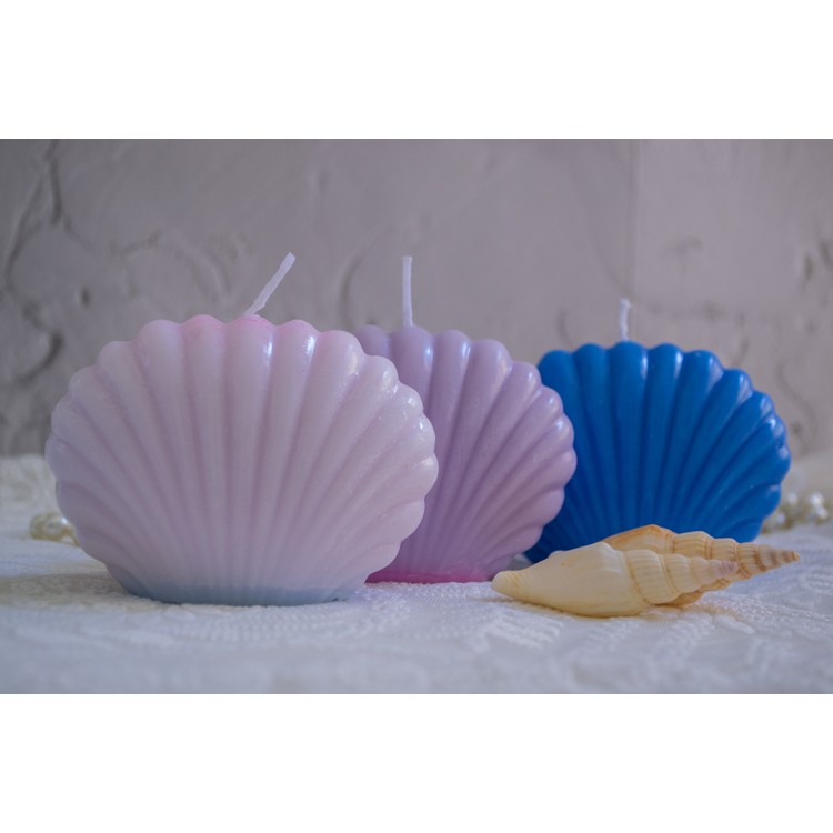 Shell soy wax candle with aromatic oils