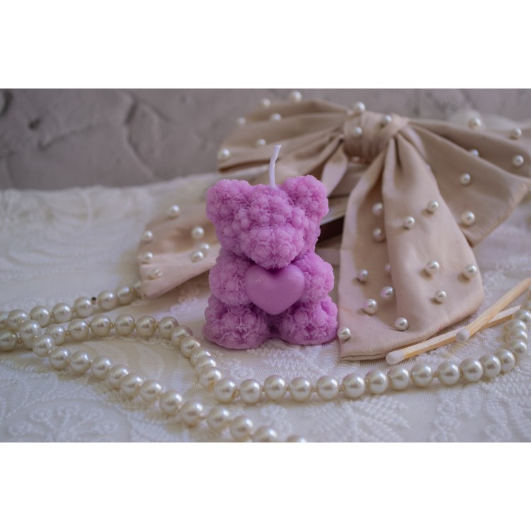 Bear soy wax candle with aromatic oils