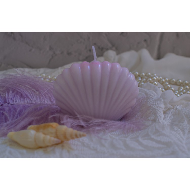 Shell soy wax candle with aromatic oils