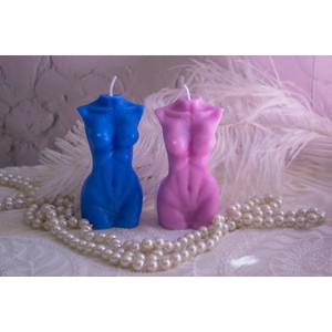 Female figure soy wax candle with aromatic oils
