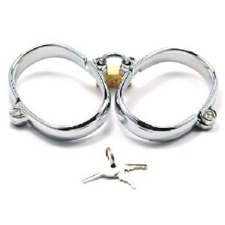 אזיקי מתכת בצורת 8 עם מנעול