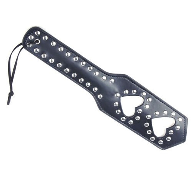 מחבט דמוי עור עם 2 לבבות