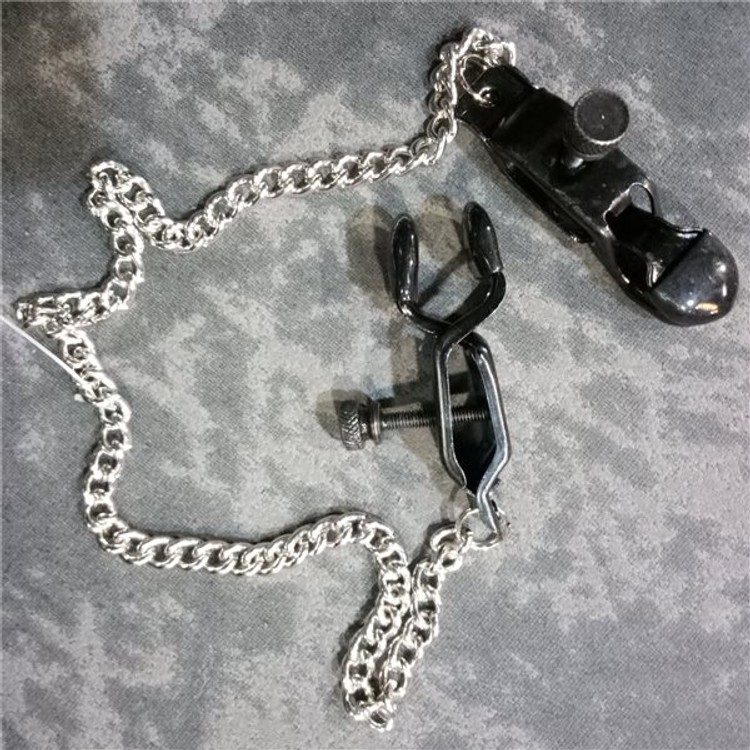 מצבטי לחיצה רחבים לפטמות עם שרשרת