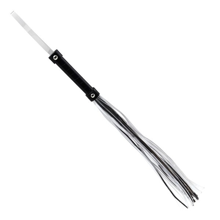 שוט זנבות מכאיב עם זנבות פלסטיק שקופים