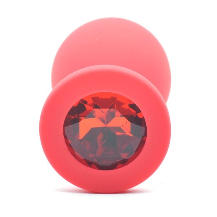 פלאג סיליקון בגודל בינוני עם אבן תכשיט