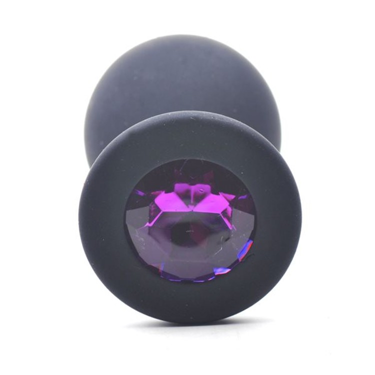 פלאג סיליקון בגודל בינוני עם אבן תכשיט