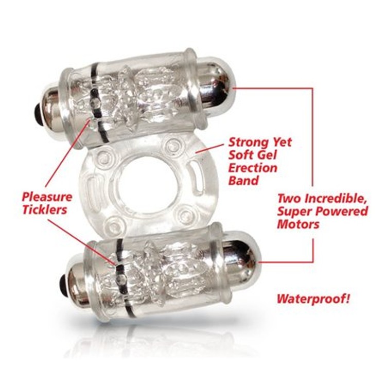 טבעת רטט עוצמתית כפולה של Screaming-O