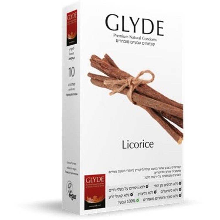 גלייד ליקוריץ - קונדום טבעי בצבע שחור ובטעם ליקוריץ