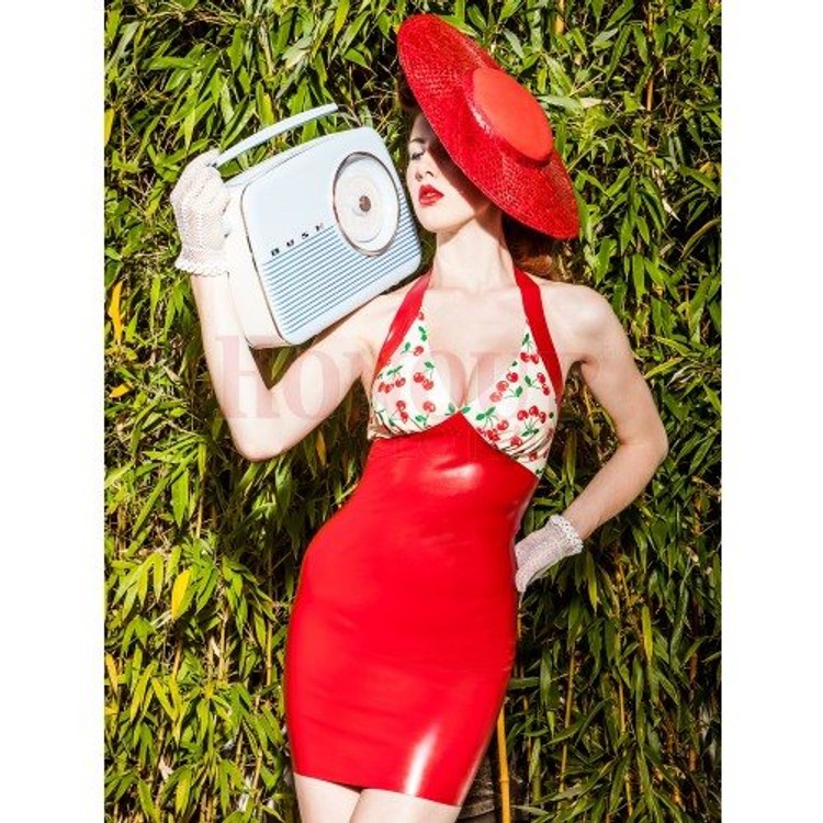 שמלת לייטקס מיני רטרו Rendez Vous