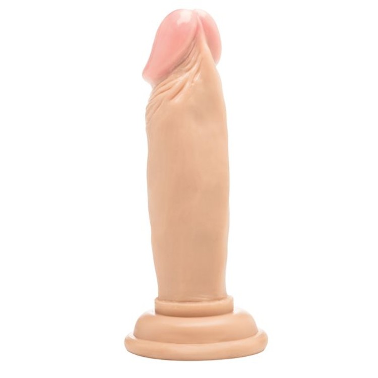 דילדו ריאליסטי נצמד ללא אשכים עם מנגנון רטט ובאורך 15 ס"מ