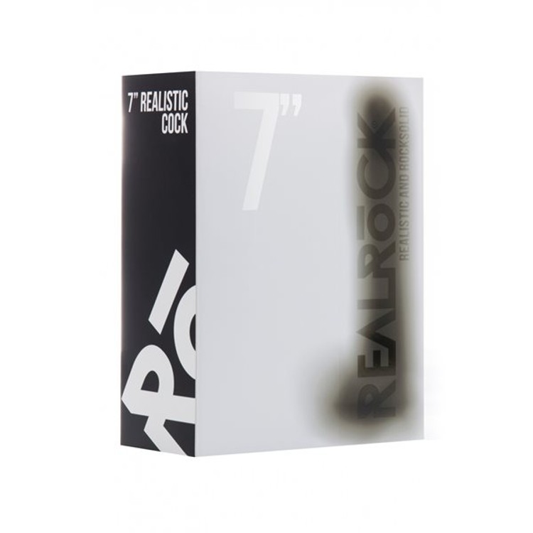 דילדו ריאליסטי עם בסיס אשכים נצמד באורך 18 סנטימטרים