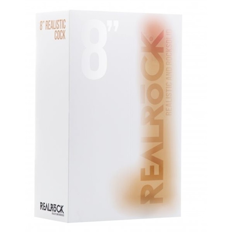 דילדו ריאליסטי באורך 20 ס"מ עם בסיס אשכים נצמד