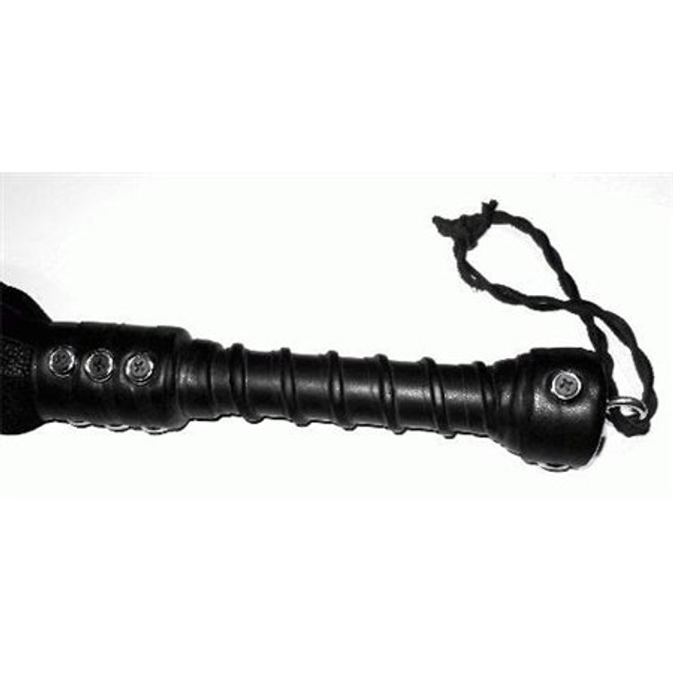 שוט זנבות עור בשילוב גומי - Flogger