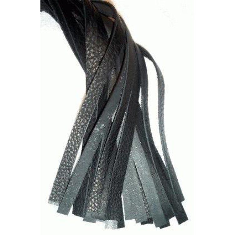 שוט זנבות עור בשילוב גומי - Flogger