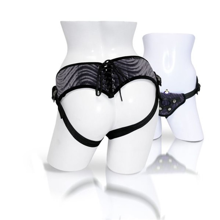 ריתמת סטראפ-און בגזרת מחוך עם ביצת רטט