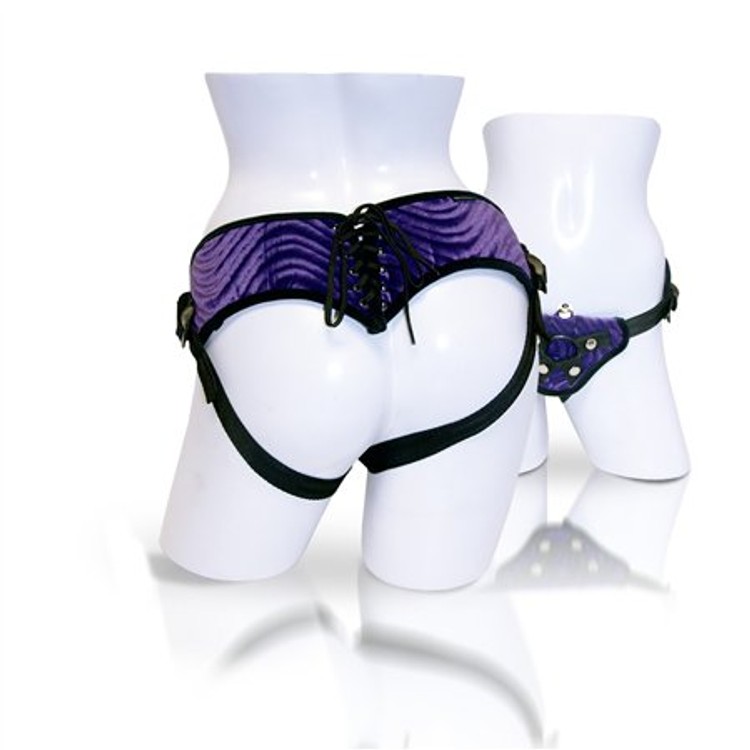 ריתמת סטראפ-און בגזרת מחוך עם ביצת רטט