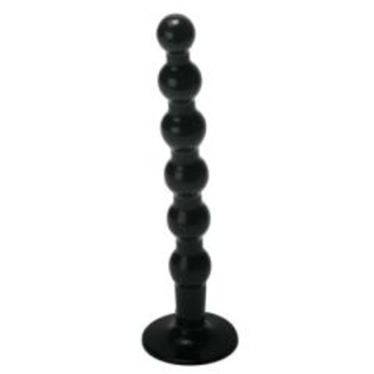 מוט חרוזים אנאליים מסיליקון איכותי בצבע שחור