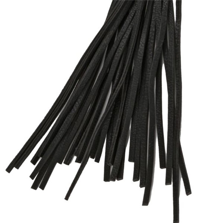 שוט זנבות מעור סינטטי ורד שחור