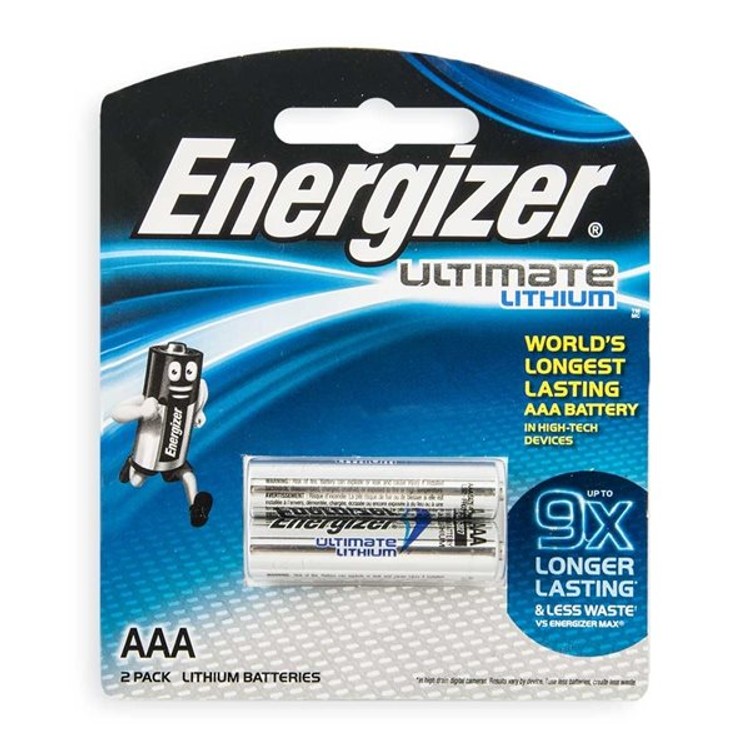 זוג סוללות AAA ליתיום אנרג'זר Energizer ultimate lithium