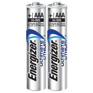 זוג סוללות AAA ליתיום אנרג'זר Energizer ultimate lithium