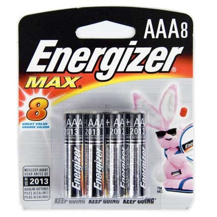סוללות AAA מתוצרת אנרג'ייזר במארז 8