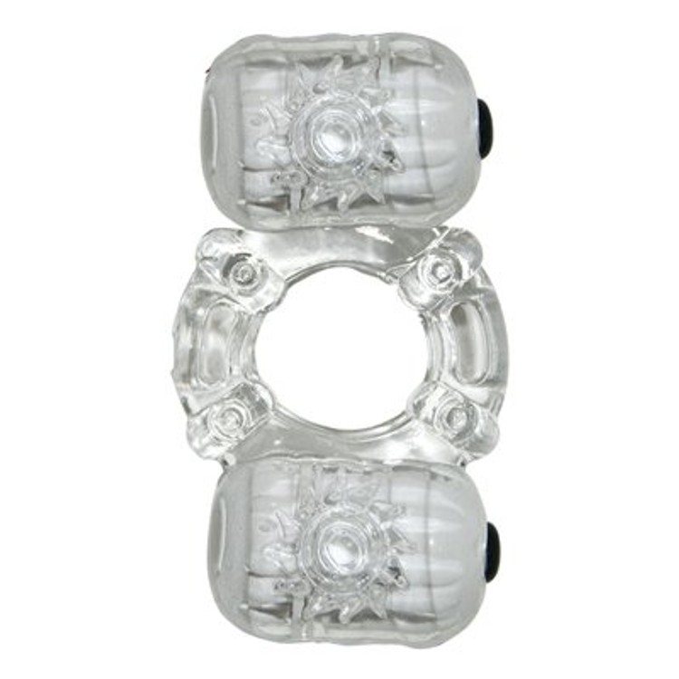 מאצ'ו - טבעת רוטטת זוגית כפולה שקופה