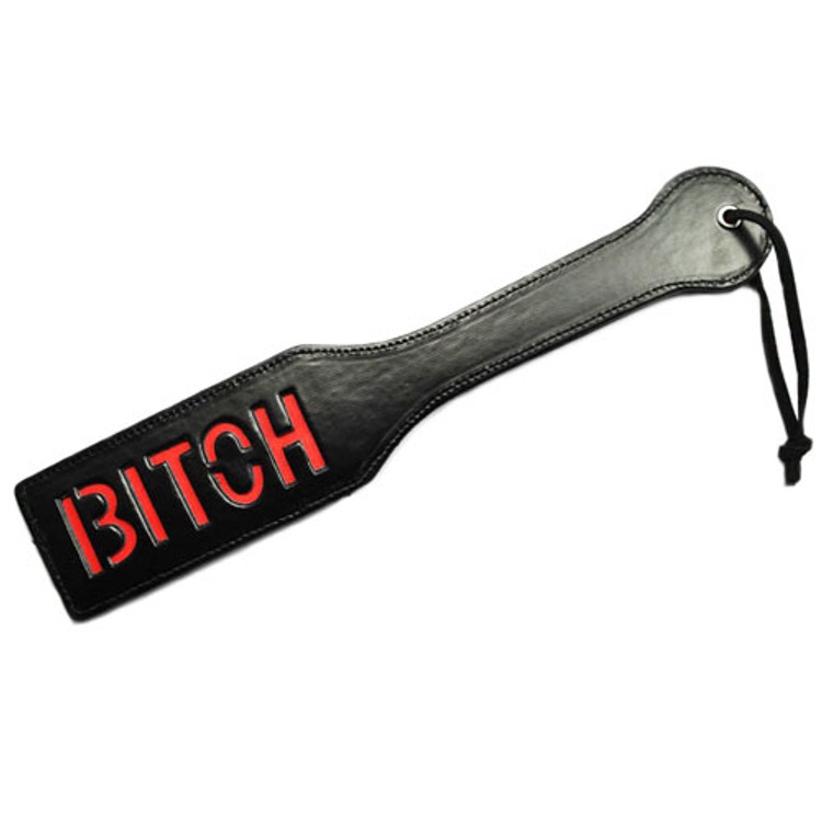 ספאנקר PVC עם חריטת BITCH אדומה