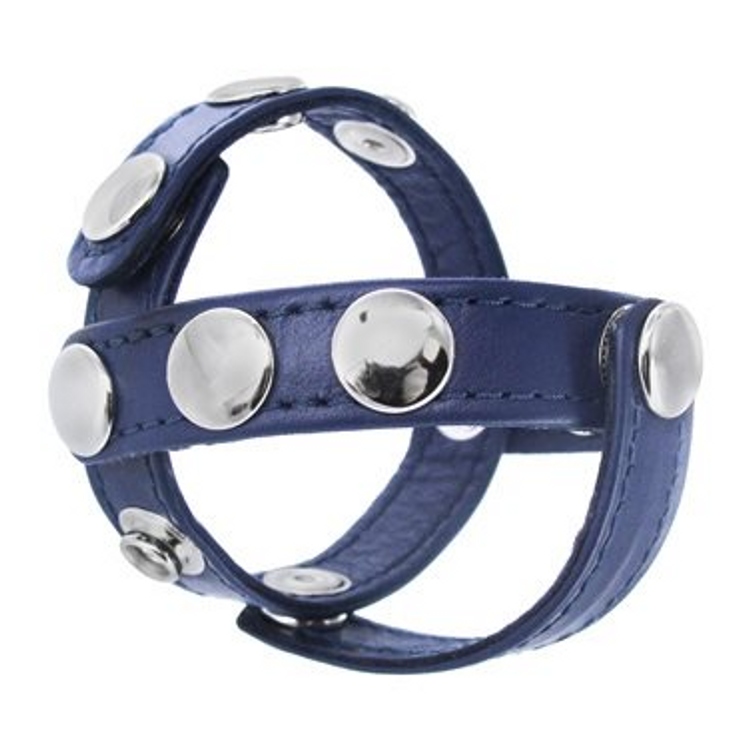 רתמת אשכים כחולה מעור