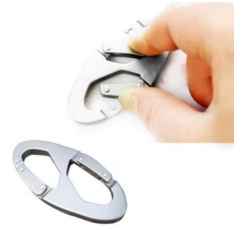 קראבינר כפול קטן לחיבור לאזיקים או שרשראות