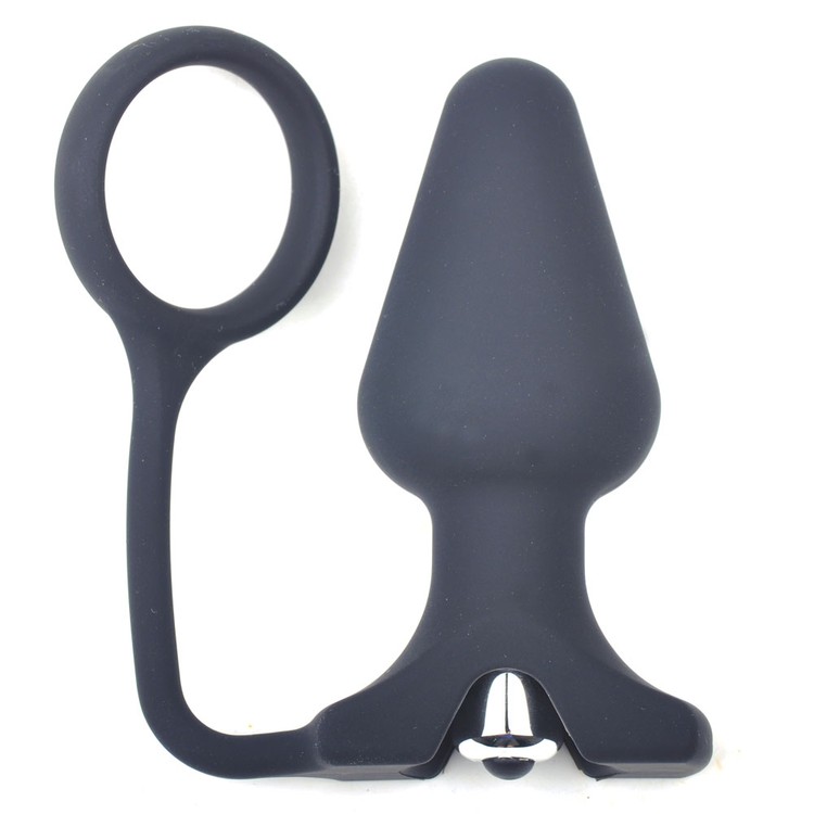 באט פלאג רוטט מסיליקון עם קוקרינג גמיש