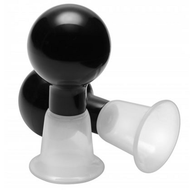 שואבי פטמות קטנים שקופים עם בלון שחור
