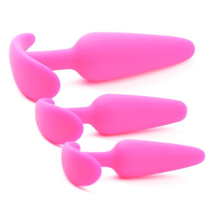 סט 3 פלאגים אנאליים לאימון ולבישה ממושכת