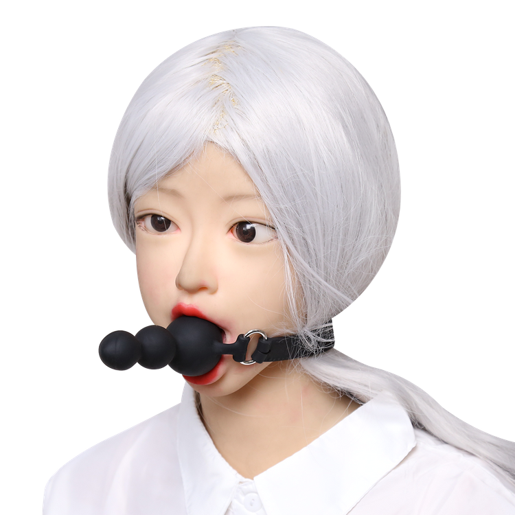 גאג כדורים עשוי סיליקון בצבע שחור