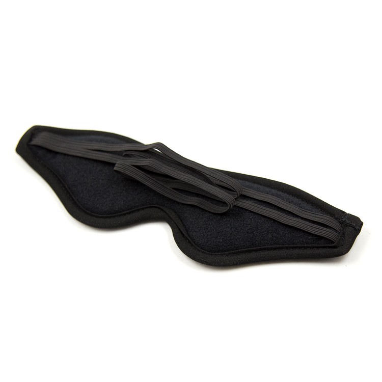 כיסוי עיניים מרופד דמוי עור בצבע שחור