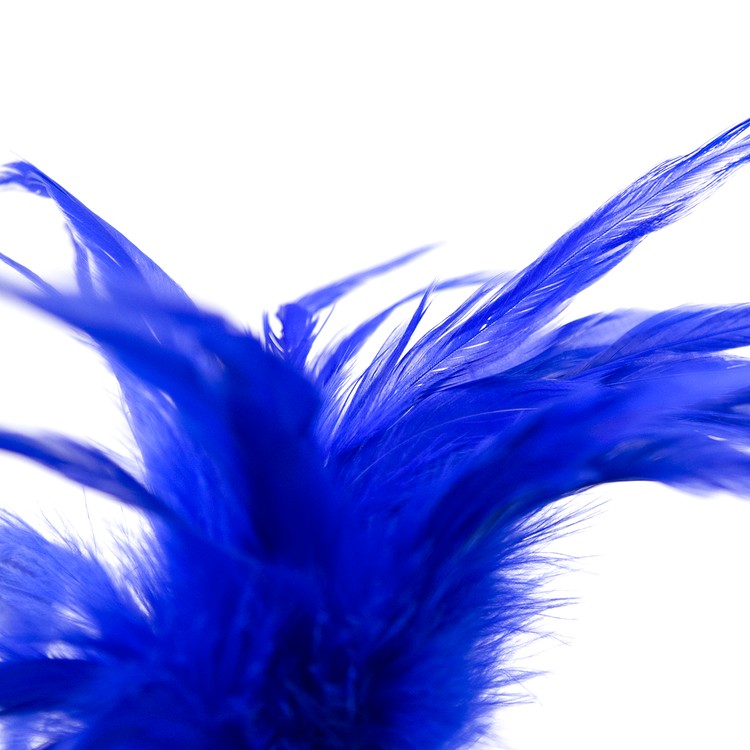 נוצת דגדוג קצרה בצבע כחול