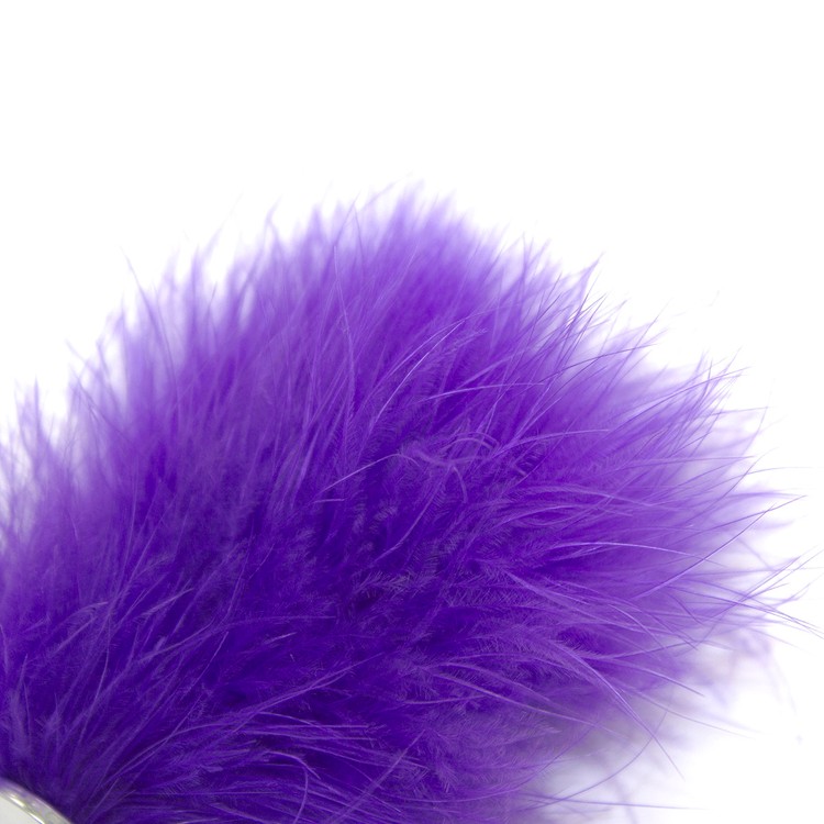 פלאג מתכת עם זנב ארנבת בצבע סגול