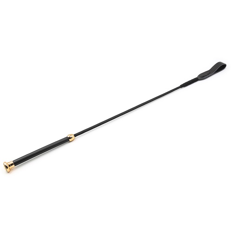 קרופ עור עם לולאה צרה בצבע שחור