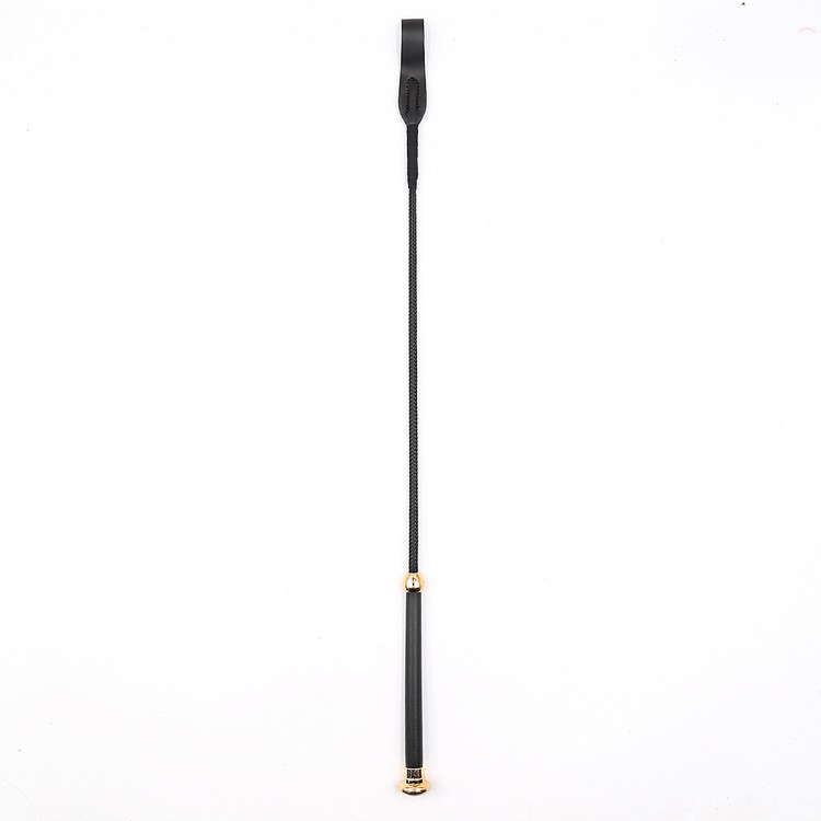 קרופ עור עם לולאה צרה בצבע שחור