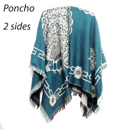 פונצ'ו איכותי ואופנתי לחורף קר 2 - Two sides