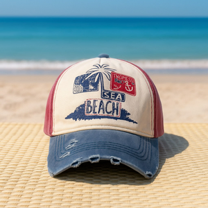 כובע מצחיה אופנתי מנדף זיעה בשילובי צבעים Tropical Beach
