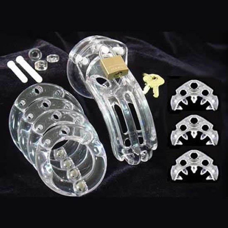 חגורת צניעות מפלסטיק לגבר עם מנעול