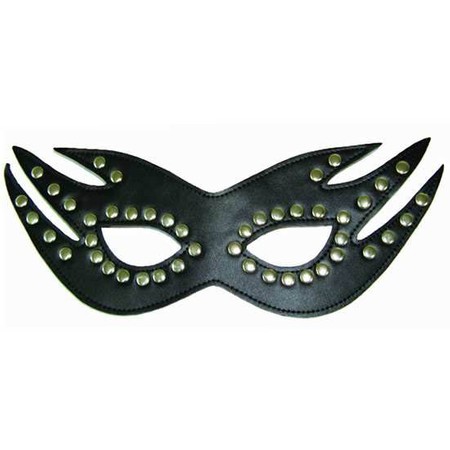 Kinky faux leather eye mask with studs