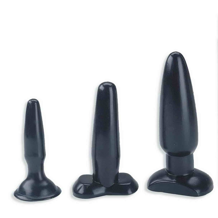 סט מקצועי 3 באט פלאגים PVC שחורים בגדלים שונים 10 סמ 12 סמ 15 סמ NMC