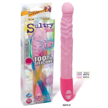 Silicone Vibrator Thin 10 Modes Sultry Slims NMC