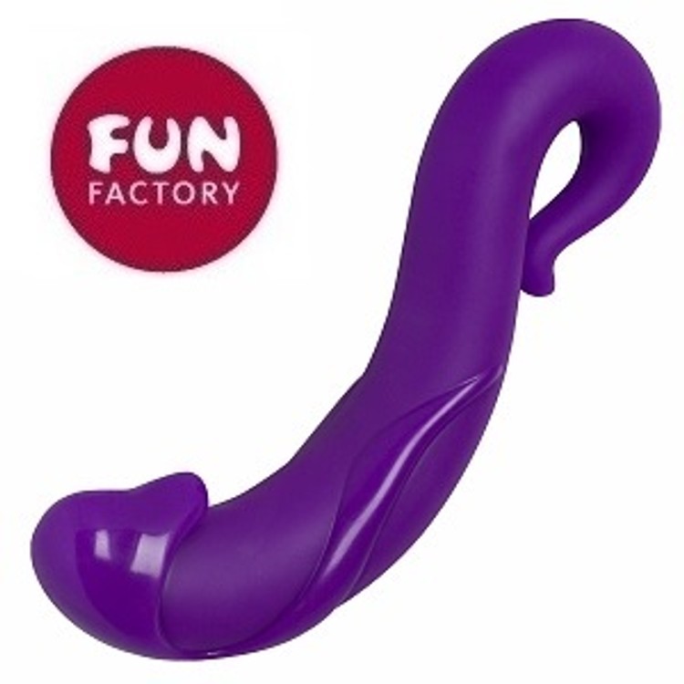 Curve דילדו מסיליקון סגול אורך 16 סמ עובי 3 סמ Fun Factory