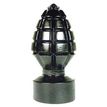 Anal butt in the shape of a hand grenade, length 11 cm All Black