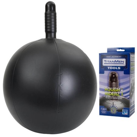 Rough Rider 1 Inflatable Chair Ball with Little Dildo Doc Johnson