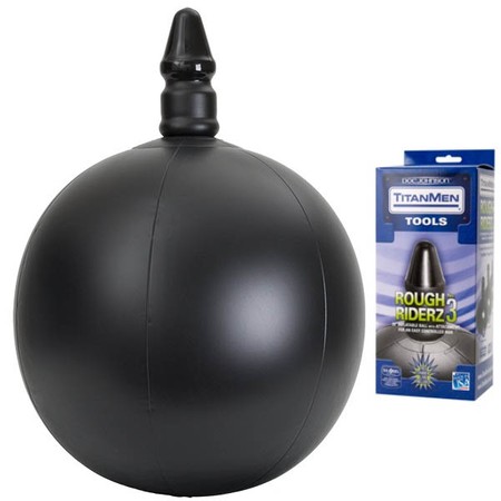 Rough Rider 3 Inflatable Chair Ball with Big Doc Johnson Dildo