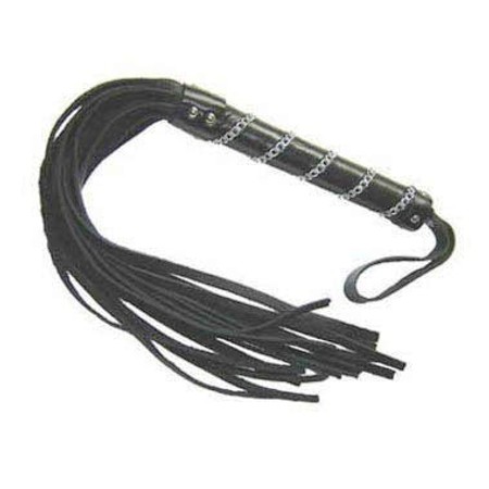 Vegan 15 tails Flogger made of faux leather with designed handle​