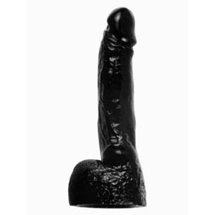 דילדו ריאליסטי שחור מעוצב דמוי איבר מין עובי 4.5 סמ אורך 22 סמ All Black